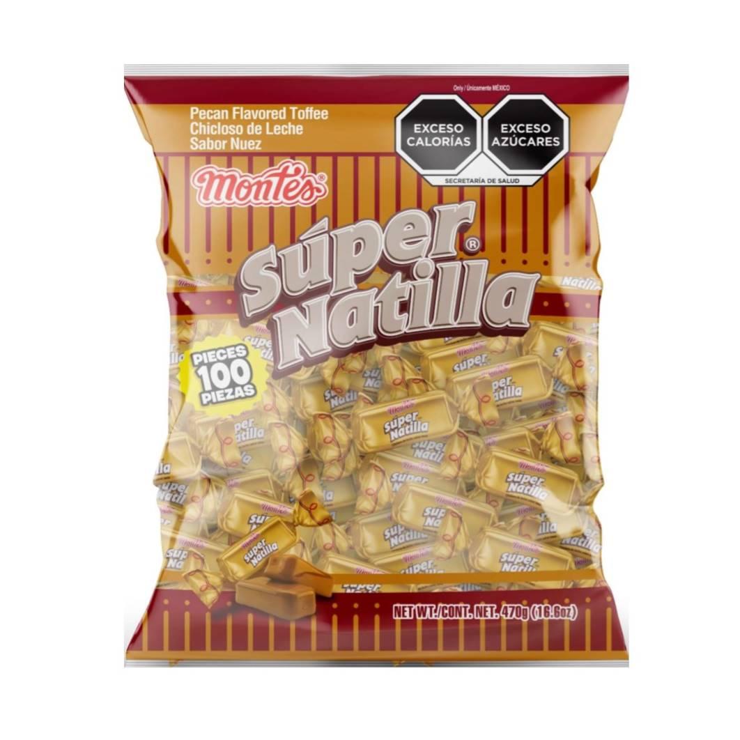  Caramelos sabor Nuez Súper Natillas Montes (100u) 