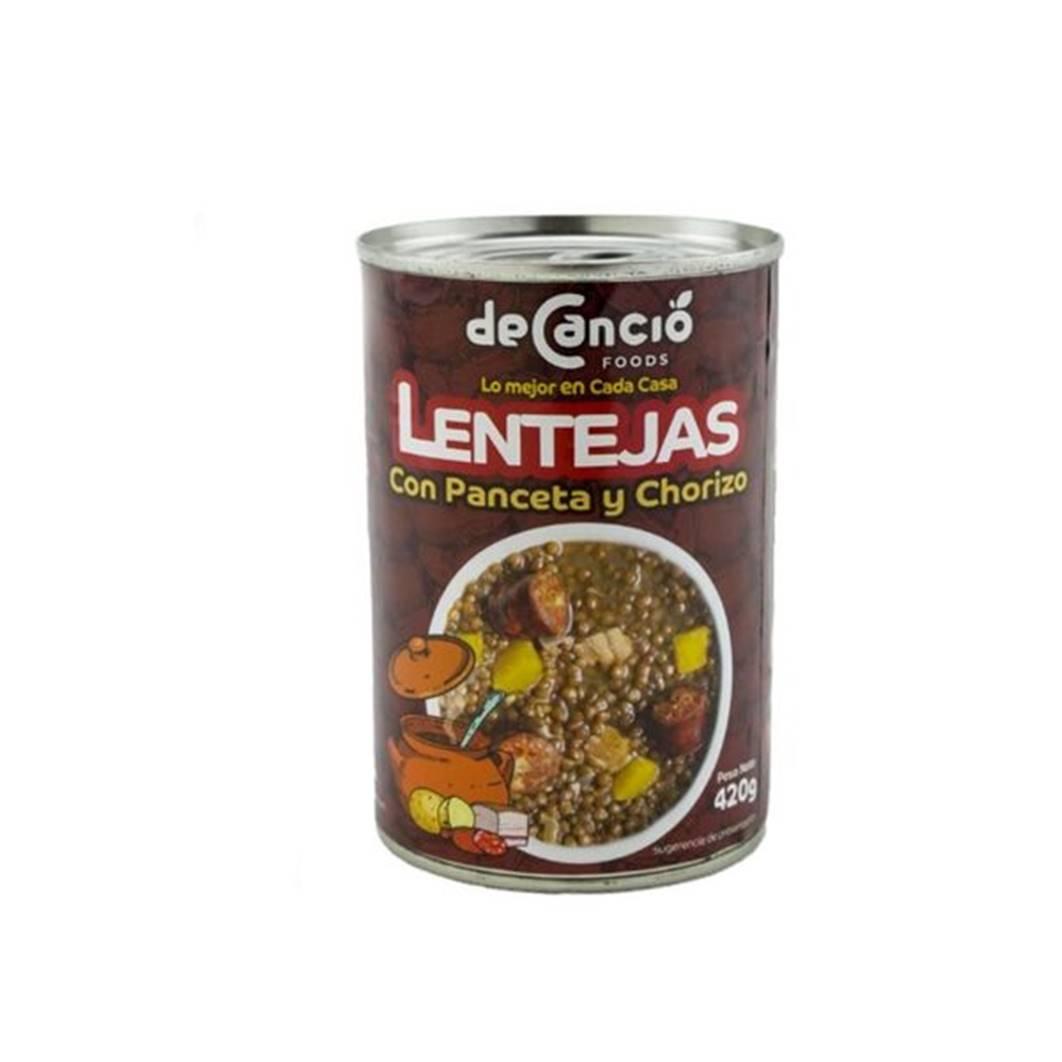 Lentejas con Panceta y Chorizo deCancio Foods (420g)