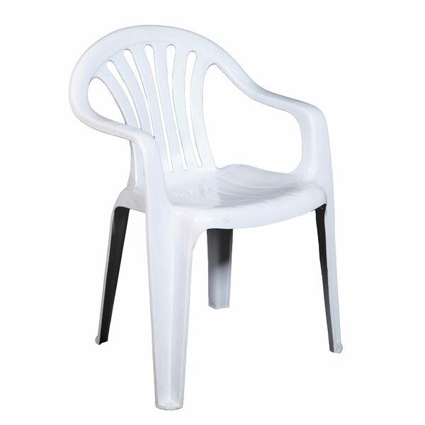 Silla Plástica Blanca con Brazos