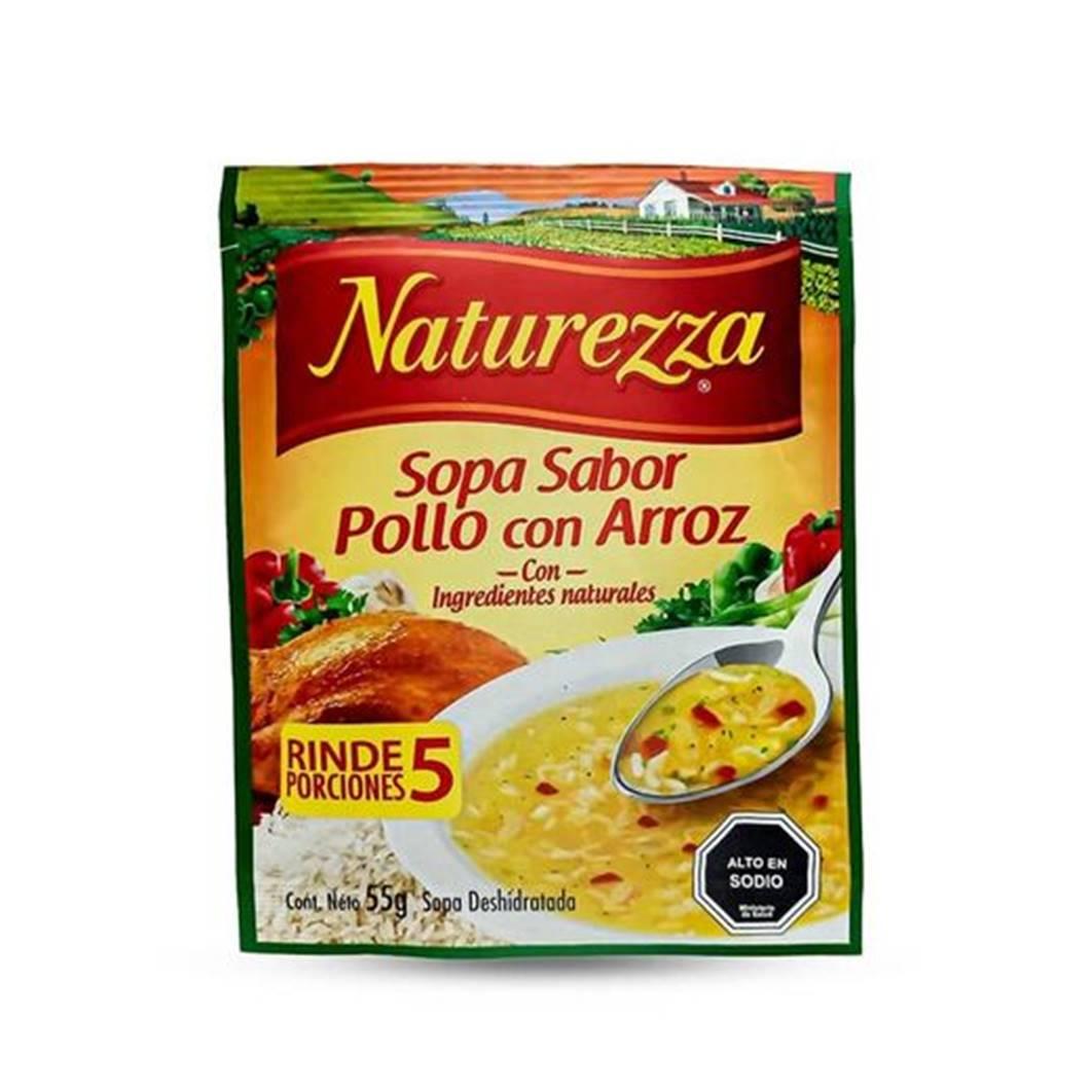 Sopa de Pollo con Arroz Instantánea Naturezza (55g)